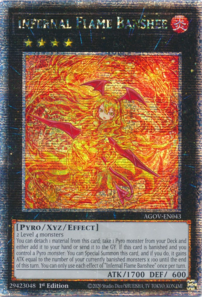 Infernal Flame Banshee (Quarter Century Secret Rare) [AGOV-EN043] Quarter Century Secret Rare | Exor Games Truro