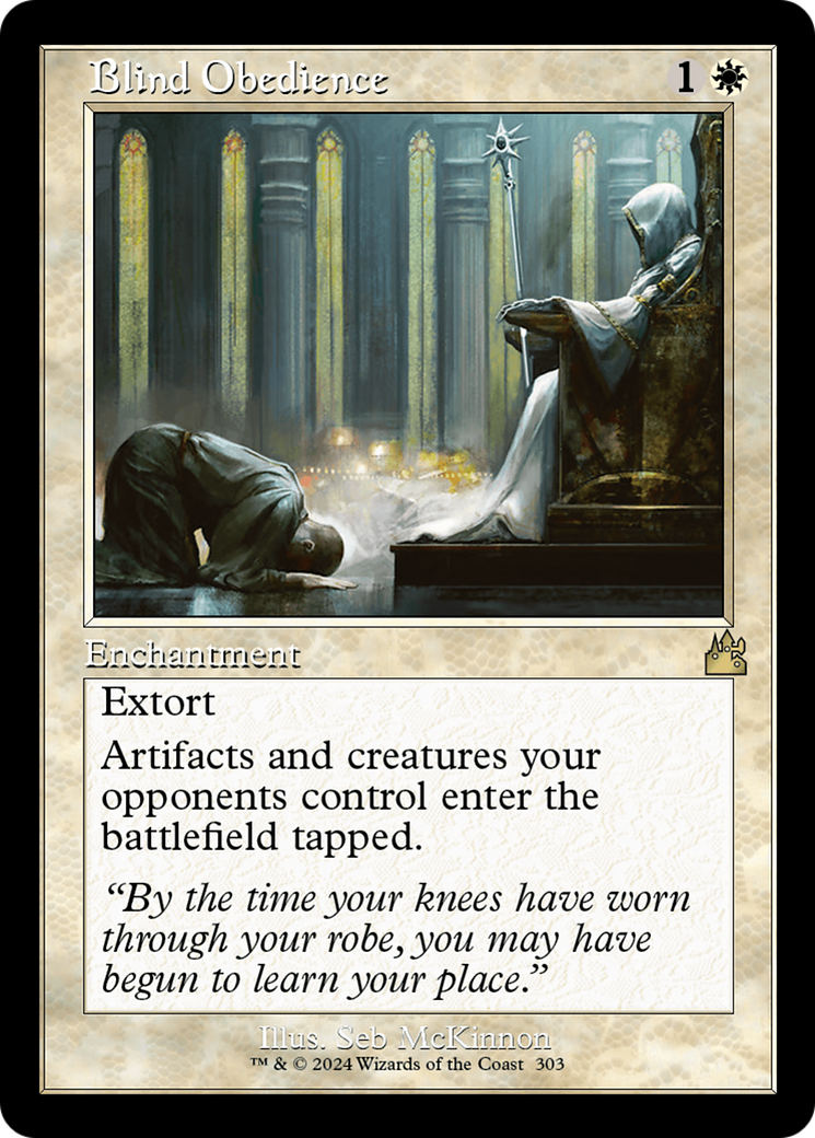 Blind Obedience (Retro Frame) [Ravnica Remastered] | Exor Games Truro