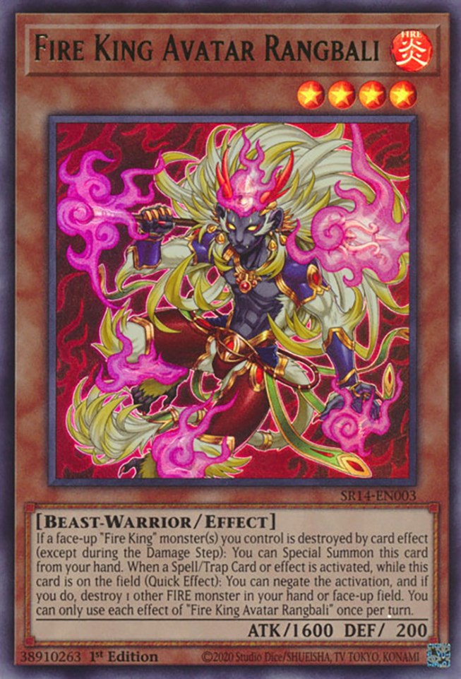 Fire King Avatar Rangbali [SR14-EN003] Ultra Rare | Exor Games Truro