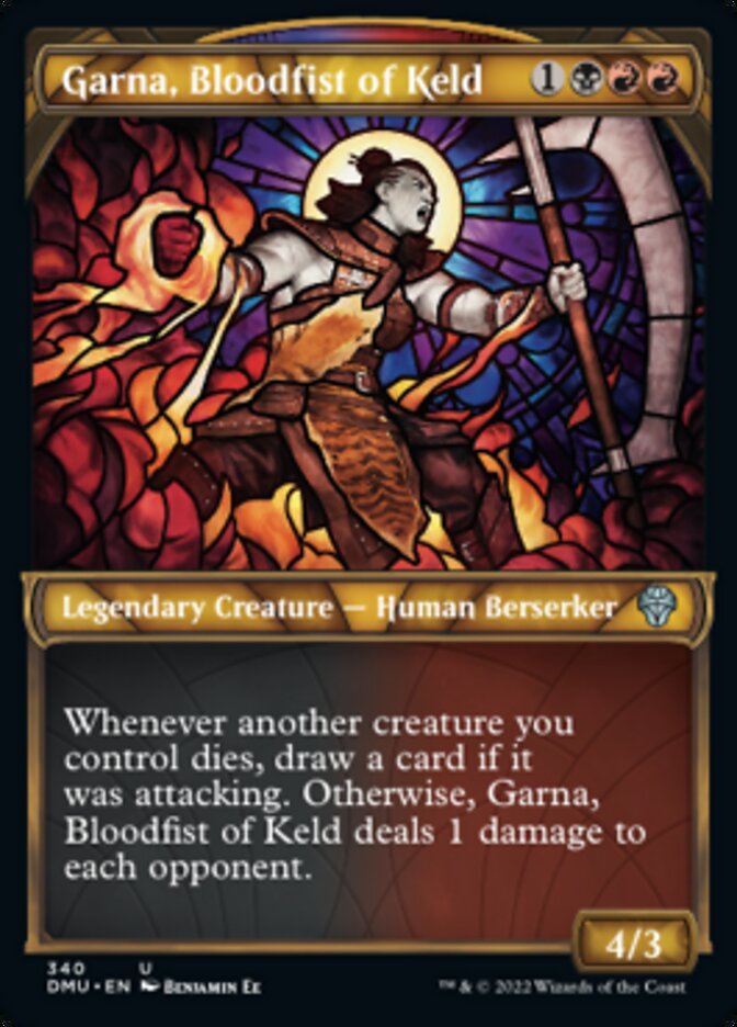 Garna, Bloodfist of Keld (Showcase Textured) [Dominaria United] | Exor Games Truro