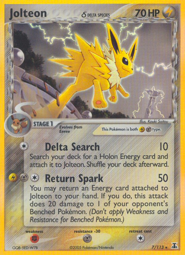 Jolteon (7/113) (Delta Species) [EX: Delta Species] | Exor Games Truro