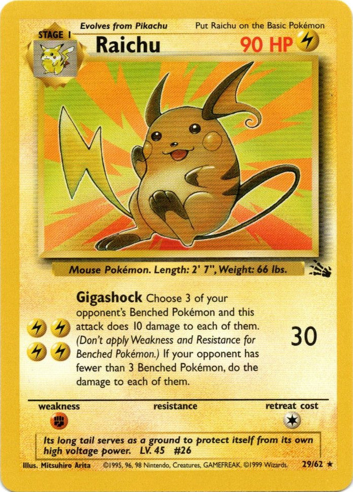 Raichu (29/62) [Fossil Unlimited] | Exor Games Truro