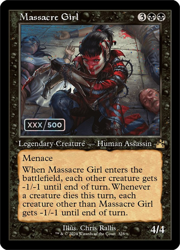 Massacre Girl (Retro) (Serialized) [Ravnica Remastered] | Exor Games Truro