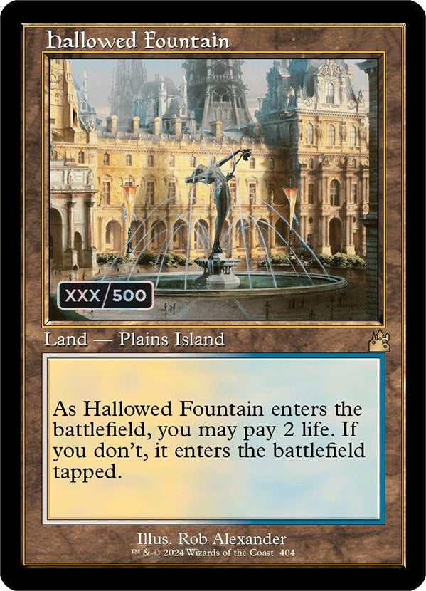 Hallowed Fountain (Retro) (Serialized) [Ravnica Remastered] | Exor Games Truro