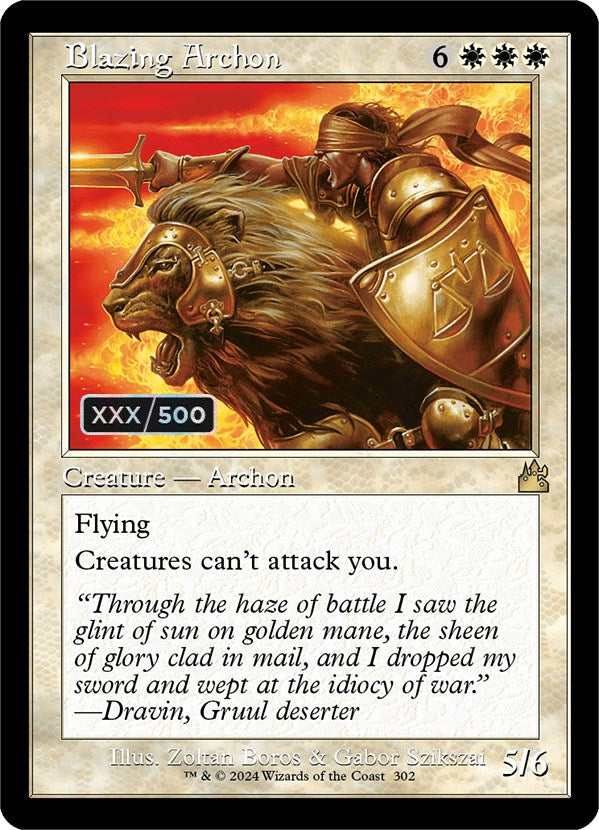 Blazing Archon (Retro) (Serialized) [Ravnica Remastered] | Exor Games Truro