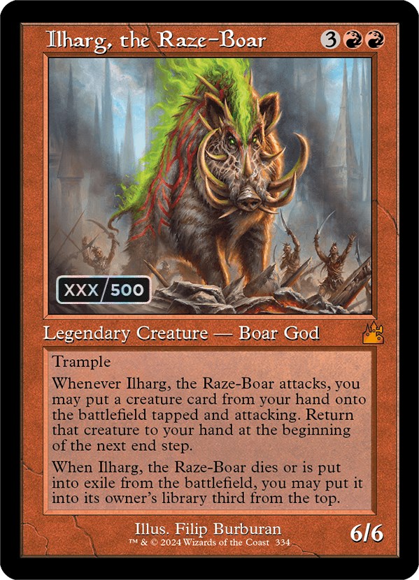 Ilharg, the Raze-Boar (Retro) (Serialized) [Ravnica Remastered] | Exor Games Truro