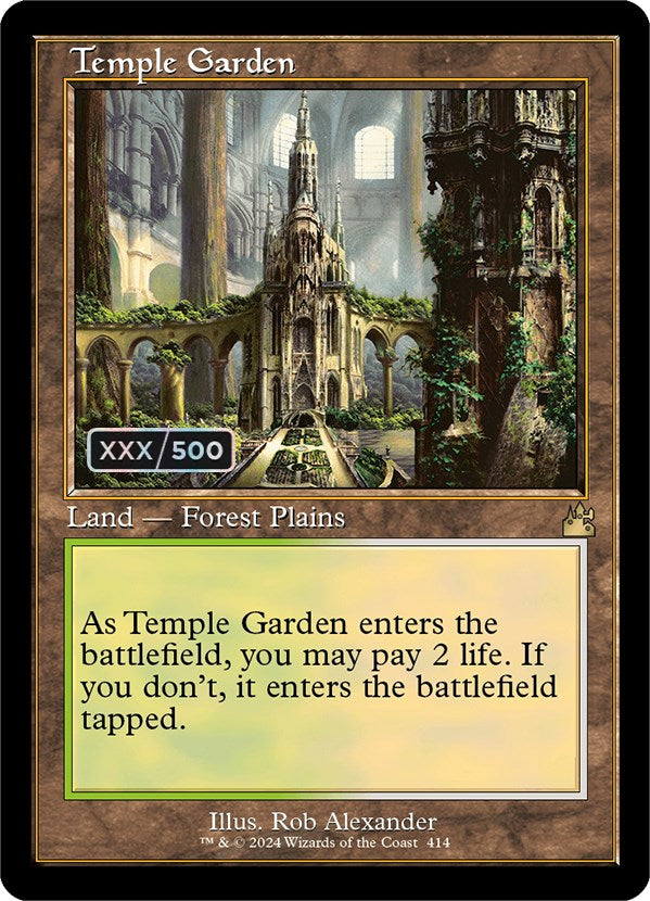 Temple Garden (Retro) (Serialized) [Ravnica Remastered] | Exor Games Truro