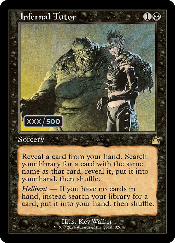 Infernal Tutor (Retro) (Serialized) [Ravnica Remastered] | Exor Games Truro