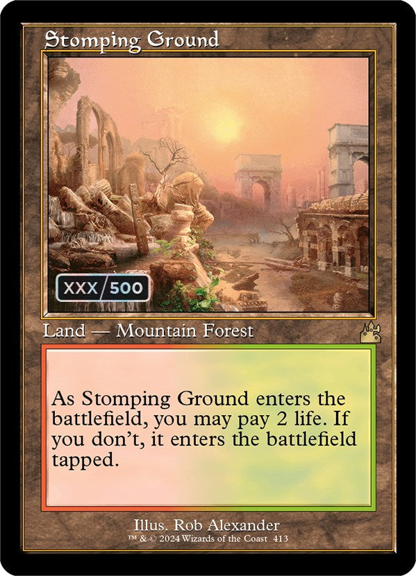 Stomping Ground (Retro) (Serialized) [Ravnica Remastered] | Exor Games Truro