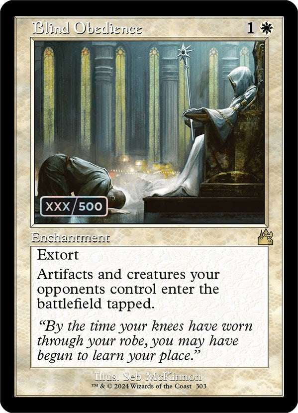 Blind Obedience (Retro) (Serialized) [Ravnica Remastered] | Exor Games Truro