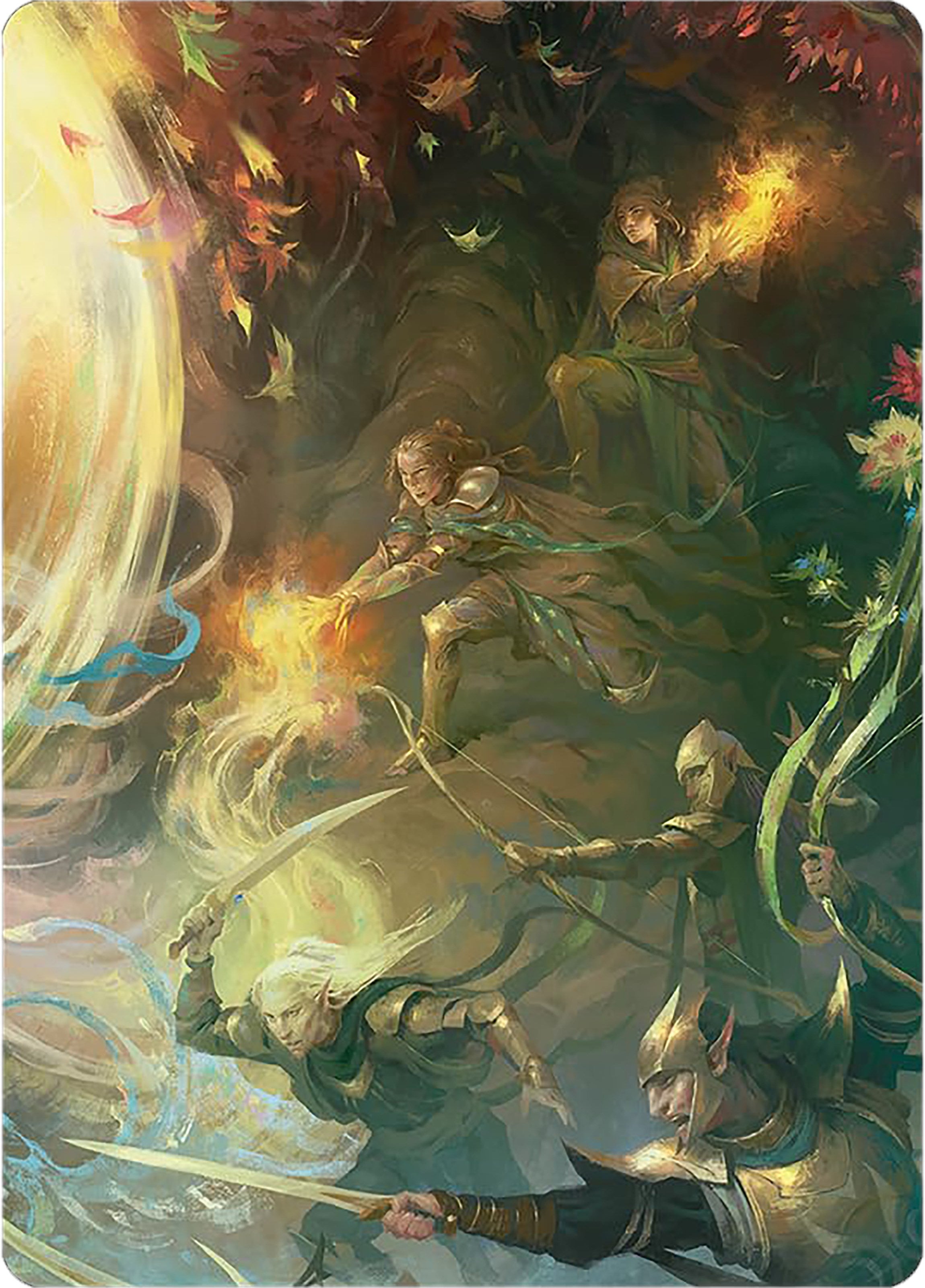 Rally the Galadhrim Art Card [The Lord of the Rings: Tales of Middle-earth Art Series] | Exor Games Truro