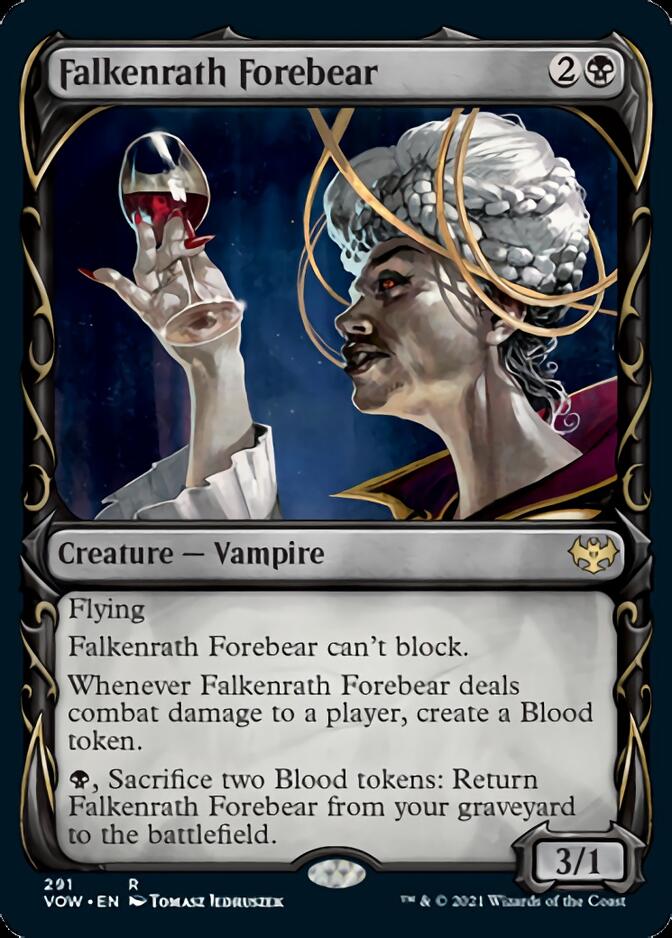 Falkenrath Forebear (Showcase Fang Frame) [Innistrad: Crimson Vow] | Exor Games Truro