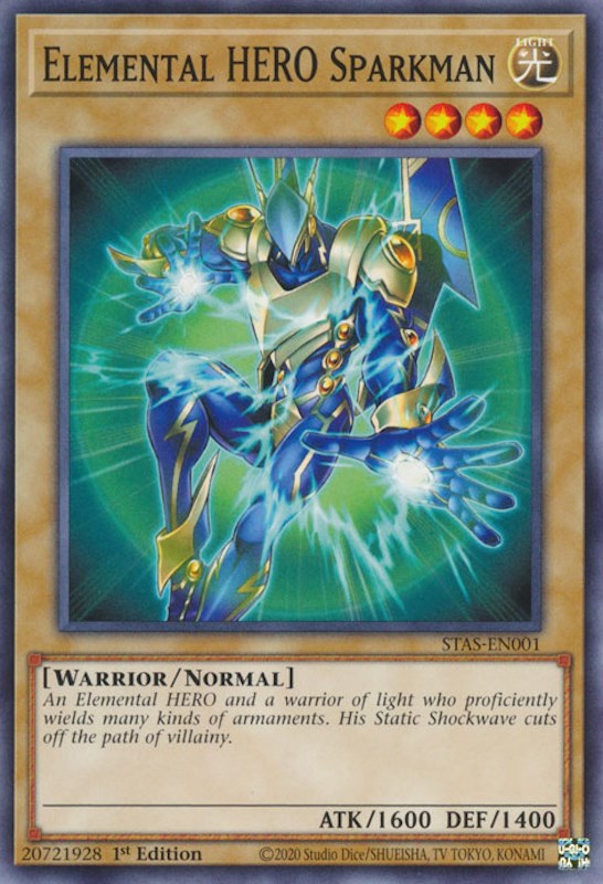 Elemental HERO Sparkman [STAS-EN001] Common | Exor Games Truro