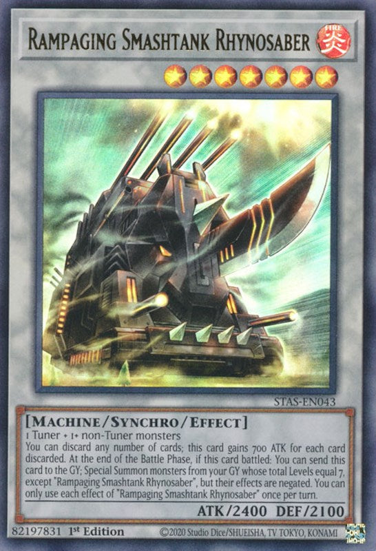 Rampaging Smashtank Rhynosaber [STAS-EN043] Ultra Rare | Exor Games Truro