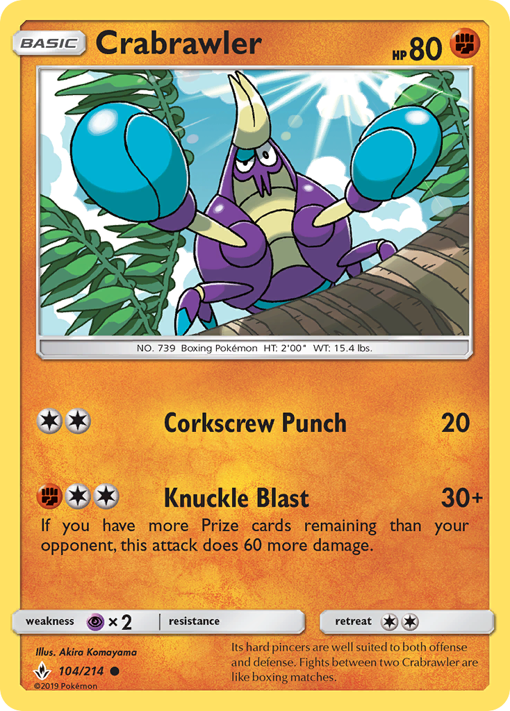 Crabrawler (104/214) [Sun & Moon: Unbroken Bonds] | Exor Games Truro