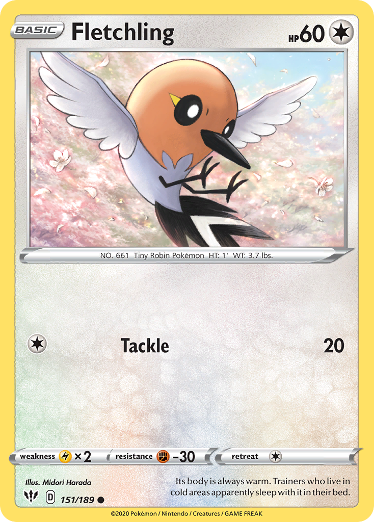 Fletchling (151/189) [Sword & Shield: Darkness Ablaze] | Exor Games Truro