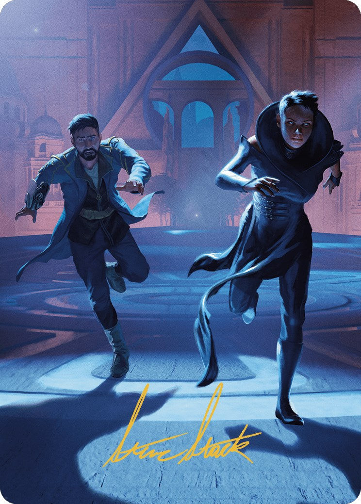 Unauthorized Exit Art Card (Gold-Stamped Signature) [Murders at Karlov Manor Art Series] | Exor Games Truro