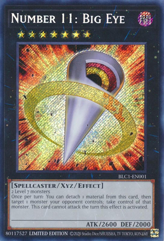 Number 11: Big Eye [BLC1-EN001] Secret Rare | Exor Games Truro