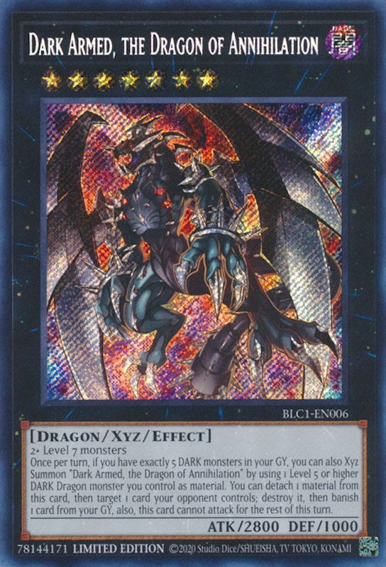 Dark Armed, the Dragon of Annihilation [BLC1-EN006] Secret Rare | Exor Games Truro