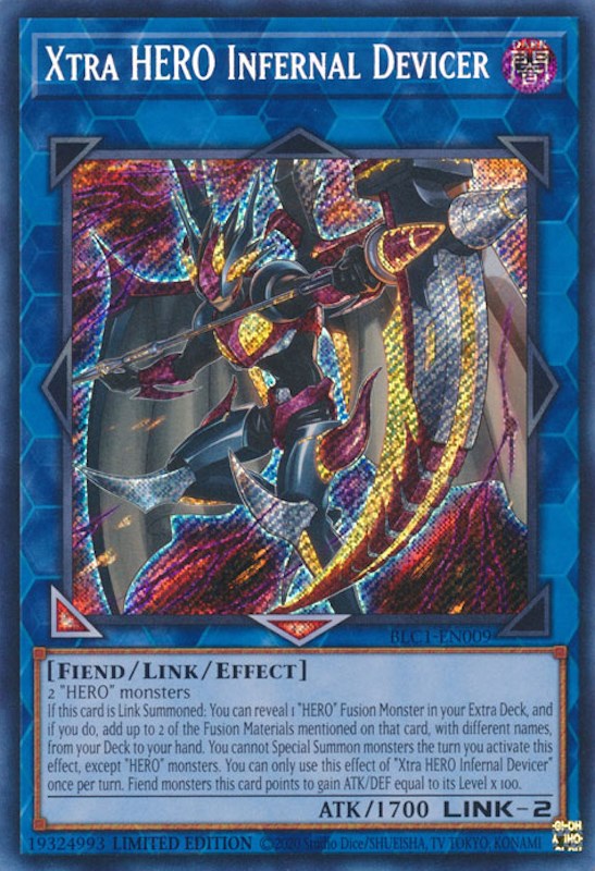 Xtra HERO Infernal Devicer [BLC1-EN009] Secret Rare | Exor Games Truro