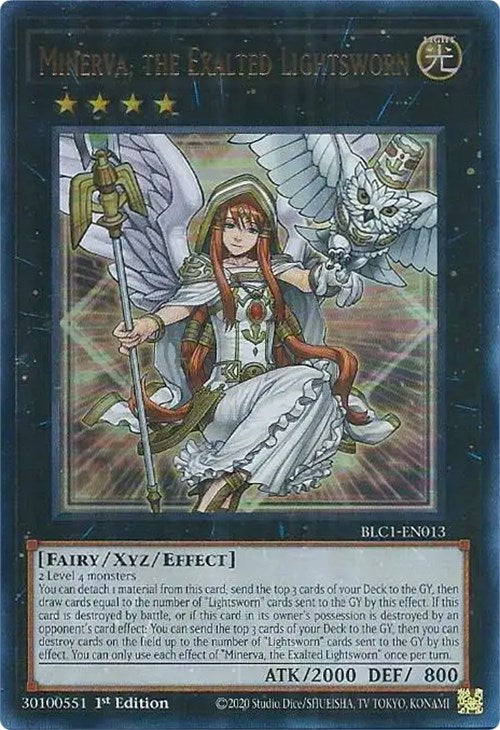 Minerva, the Exalted Lightsworn [BLC1-EN013] Ultra Rare | Exor Games Truro