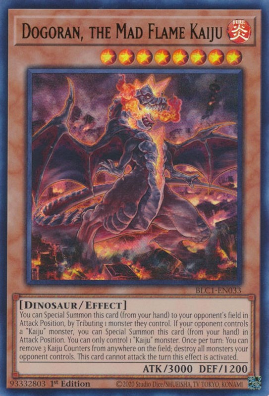 Dogoran, the Mad Flame Kaiju [BLC1-EN033] Ultra Rare | Exor Games Truro