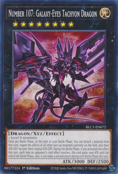 Number 107: Galaxy-Eyes Tachyon Dragon [BLC1-EN072] Common | Exor Games Truro