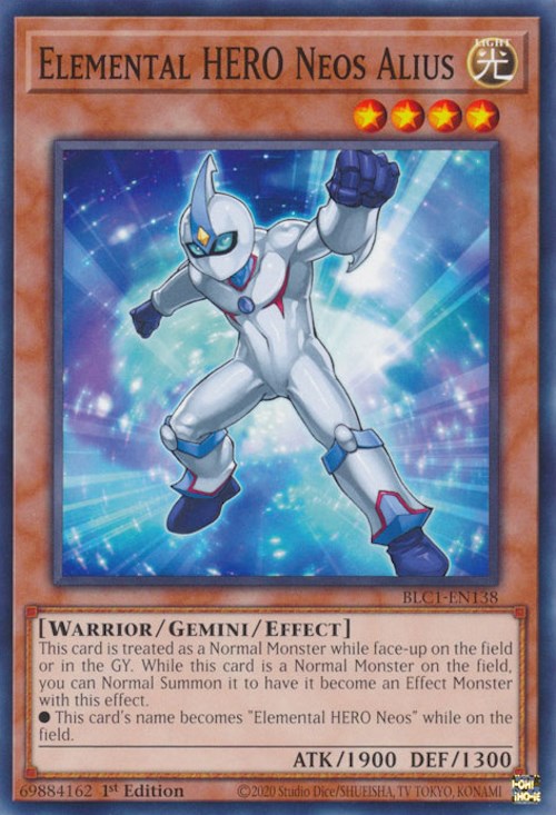 Elemental HERO Neos Alius [BLC1-EN138] Common | Exor Games Truro