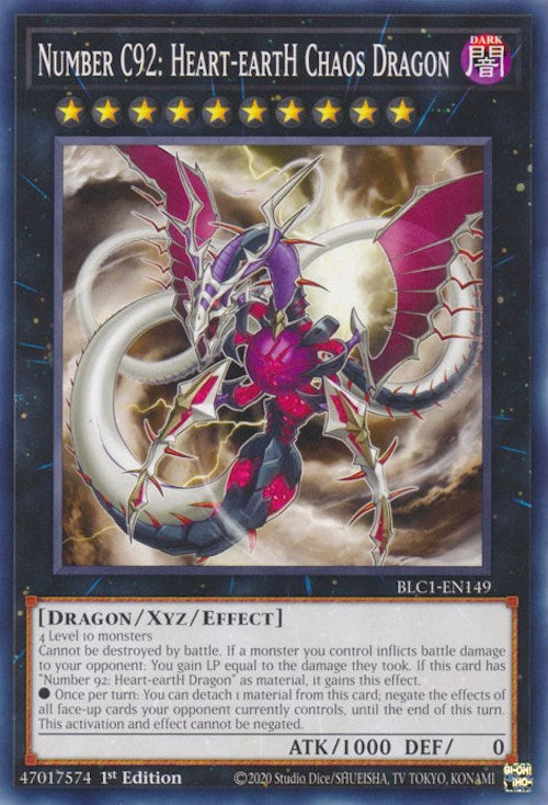 Number C92: Heart-eartH Chaos Dragon [BLC1-EN149] Common | Exor Games Truro