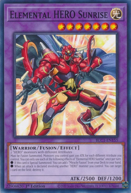 Elemental HERO Sunrise [BLC1-EN155] Common | Exor Games Truro