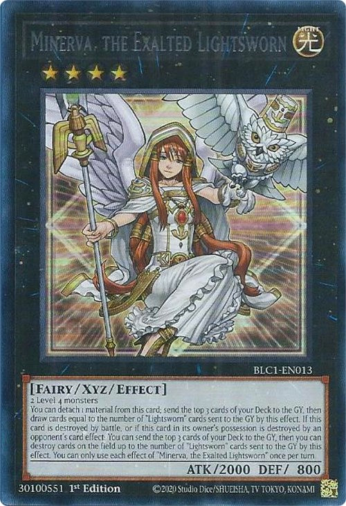 Minerva, the Exalted Lightsworn (Silver) [BLC1-EN013] Ultra Rare | Exor Games Truro