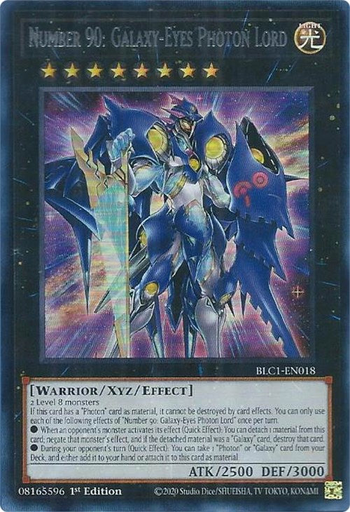 Number 90: Galaxy-Eyes Photon Lord (Silver) [BLC1-EN018] Ultra Rare | Exor Games Truro