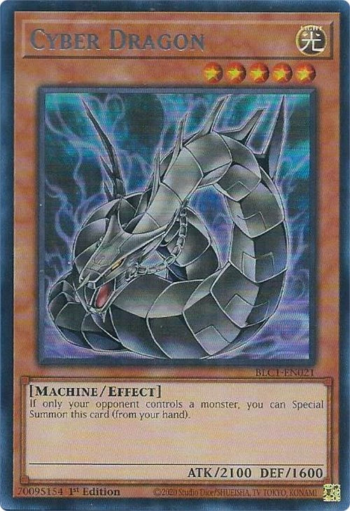 Cyber Dragon (Alternate Art) (Silver) [BLC1-EN021] Ultra Rare | Exor Games Truro