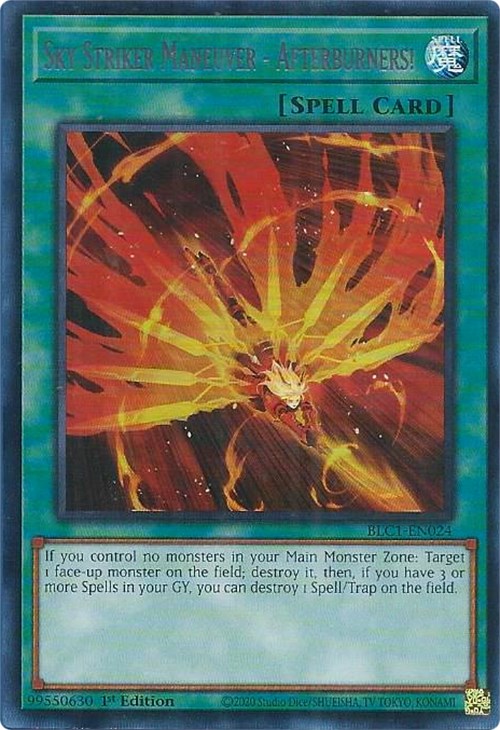 Sky Striker Maneuver - Afterburners! (Silver) [BLC1-EN024] Ultra Rare | Exor Games Truro