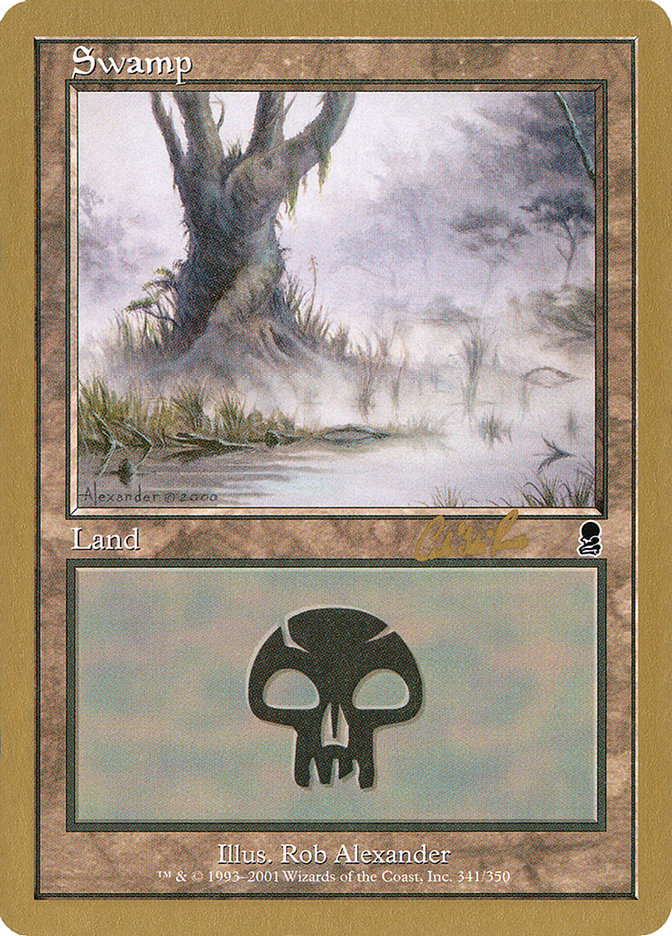 Swamp (cr341) (Carlos Romao) [World Championship Decks 2002] | Exor Games Truro