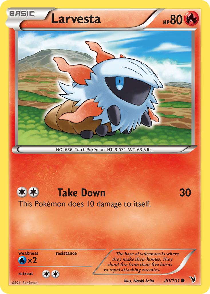Larvesta (20/101) [Black & White: Noble Victories] | Exor Games Truro