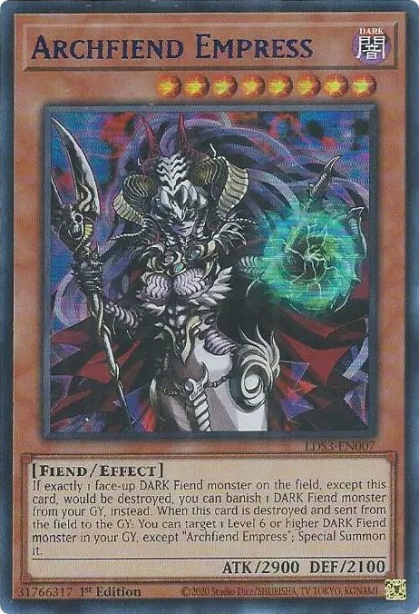 Archfiend Empress (Blue) [LDS3-EN007] Ultra Rare | Exor Games Truro