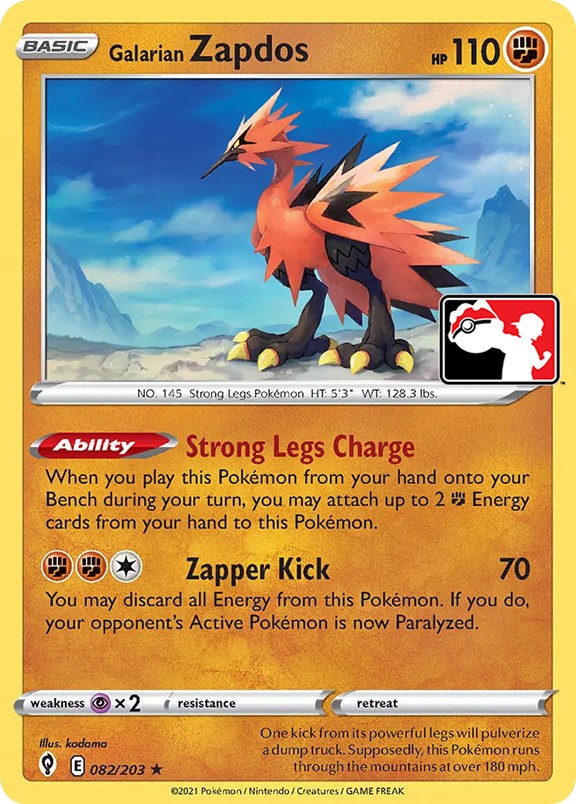 Galarian Zapdos (082/203) [Prize Pack Series One] | Exor Games Truro