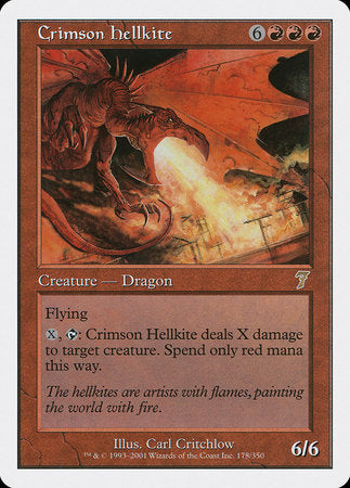 Crimson Hellkite [Seventh Edition] | Exor Games Truro