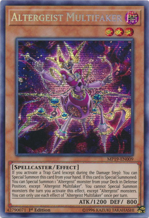 Altergeist Multifaker [MP19-EN009] Prismatic Secret Rare | Exor Games Truro