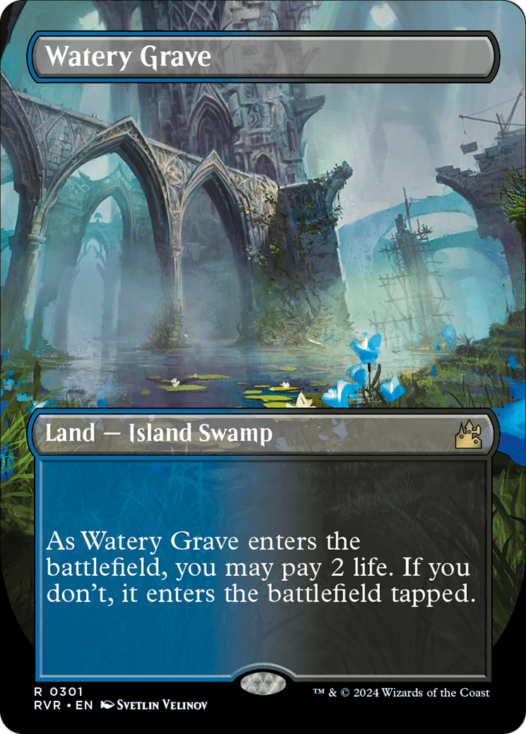 Watery Grave (Borderless) [Ravnica Remastered] | Exor Games Truro