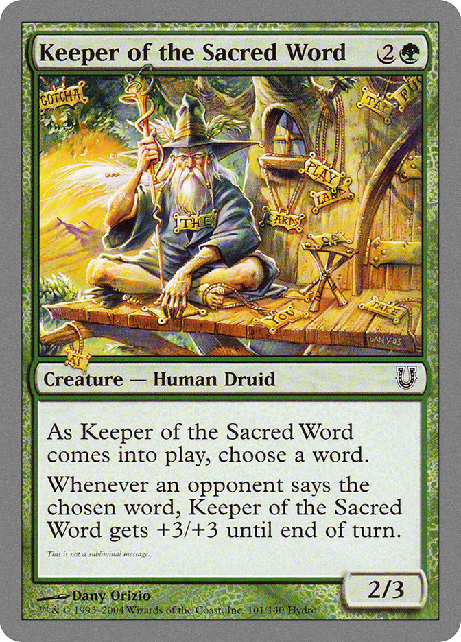 Keeper of the Sacred Word [Unhinged] | Exor Games Truro