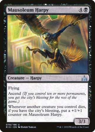 Mausoleum Harpy [Rivals of Ixalan] | Exor Games Truro