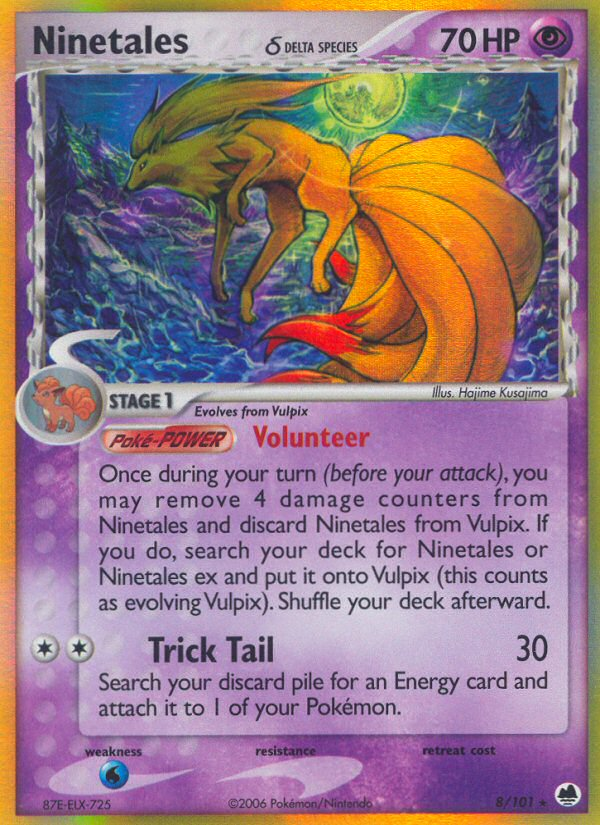 Ninetales (8/101) (Delta Species) [EX: Dragon Frontiers] | Exor Games Truro