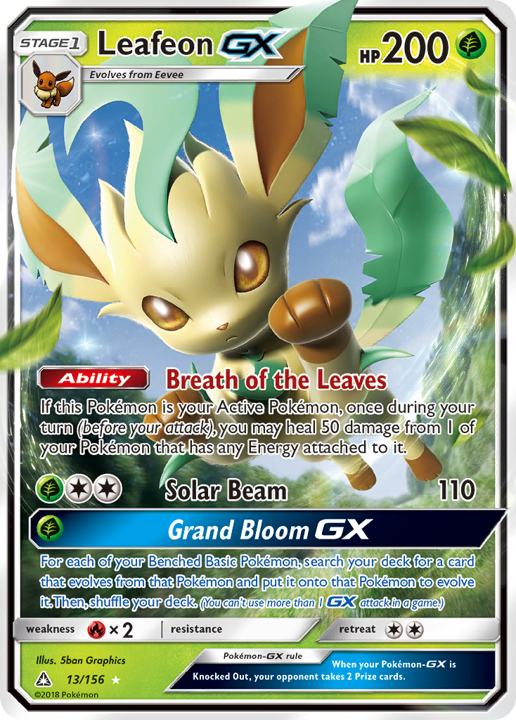 Leafeon GX (13/156) [Sun & Moon: Ultra Prism] | Exor Games Truro