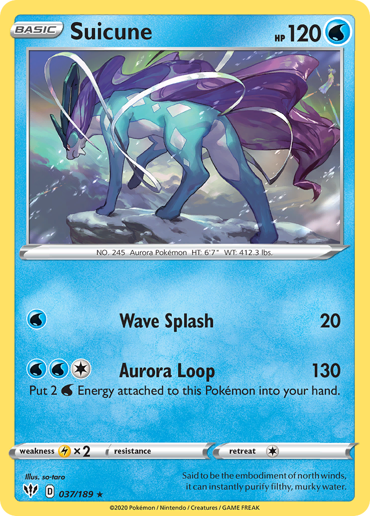 Suicune (037/189) [Sword & Shield: Darkness Ablaze] | Exor Games Truro