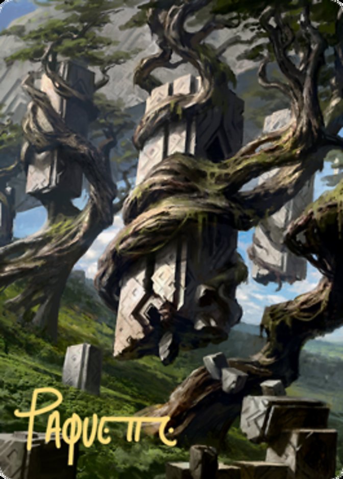 Forest 2 Art Card (Gold-Stamped Signature) [Zendikar Rising Art Series] | Exor Games Truro