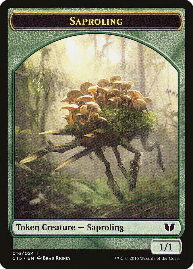 Saproling // Spider Double-Sided Token [Commander 2015 Tokens] | Exor Games Truro