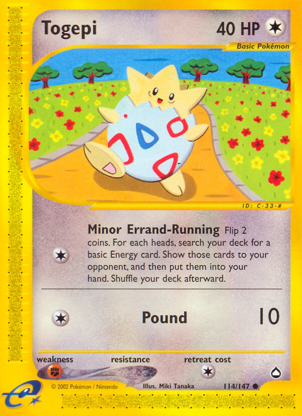 Togepi (114/147) [Aquapolis] | Exor Games Truro