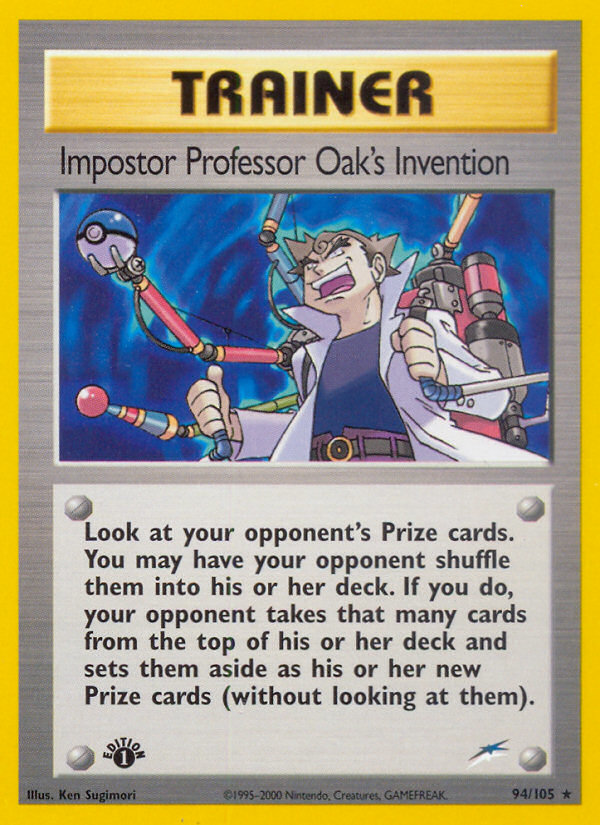 Impostor Professor Oak's Invention (94/105) [Neo Destiny 1st Edition] | Exor Games Truro